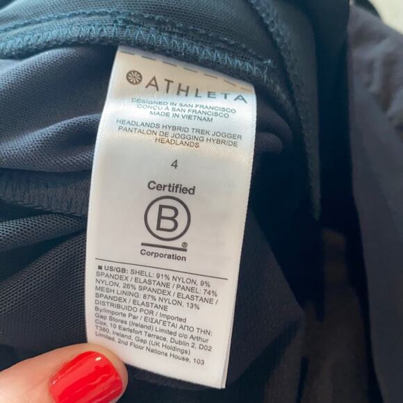 Athleta Headlands Hybrid Trek Jogger Pant Black 4 - Picture 10 of 14